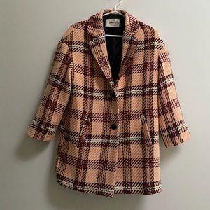 Stradivarius Plaid Coat S